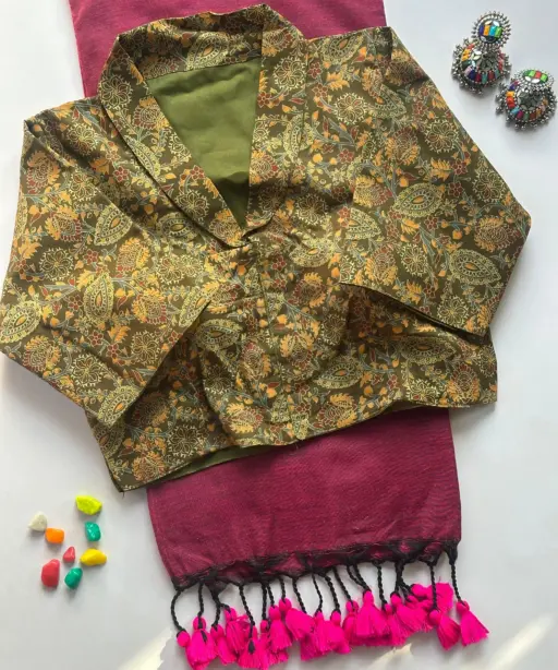 Ajrakh Fancy Vol 2 Khadi Cotton Saree Ajrakh Printed Blouse Collection