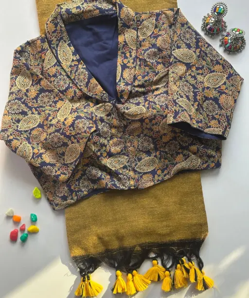 Ajrakh Fancy Vol 2 Khadi Cotton Saree Ajrakh Printed Blouse Collection