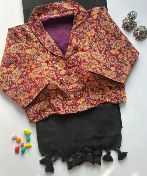 Ajrakh Fancy Vol 2 Khadi Cotton Saree Ajrakh Printed Blouse Collection