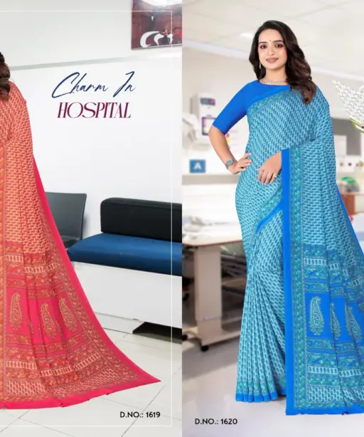 Angoori Crape Vol 7 Printed Crepe Uniform Saree Collection