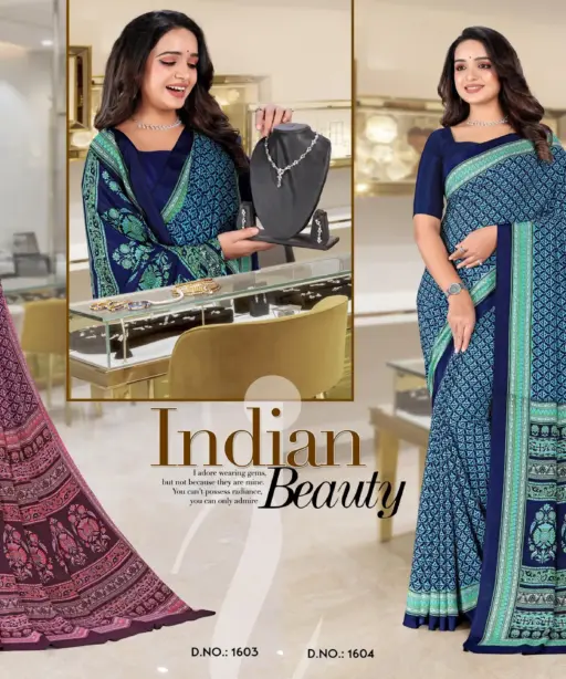 Angoori Crape Vol 7 Printed Crepe Uniform Saree Collection