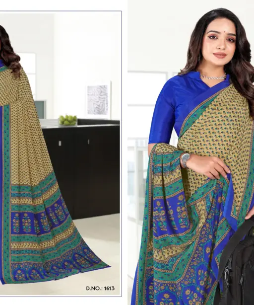 Angoori Crape Vol 7 Printed Crepe Uniform Saree Collection