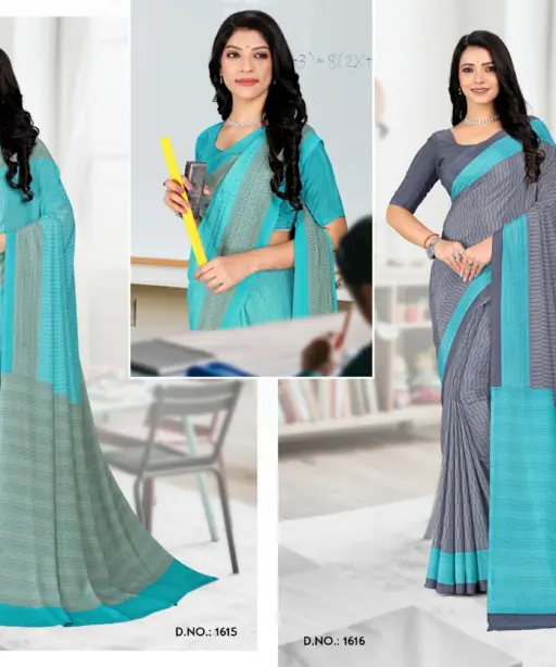 Angoori Crape Vol 7 Printed Crepe Uniform Saree Collection