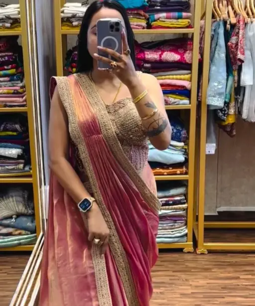 Bt 7137 Satin Sequence Ready to Wear Fancy Saree