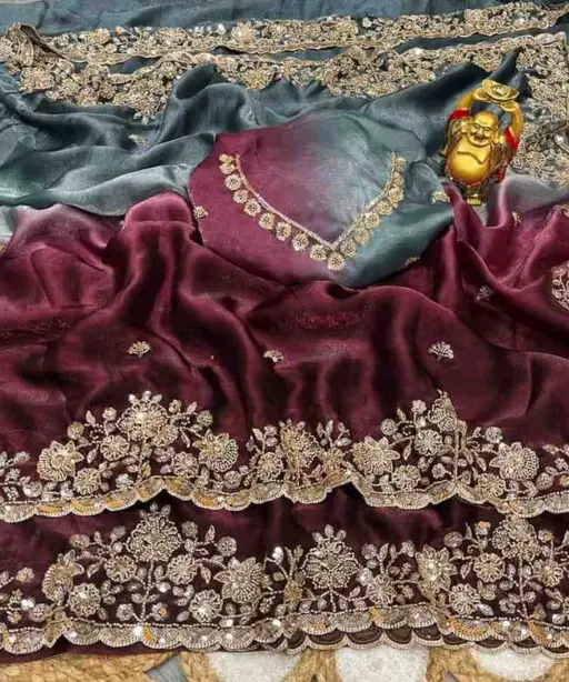 Ds 732 Space Silk Sequence Wedding Wear Saree Collection