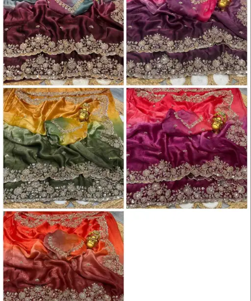 Ds 732 Space Silk Sequence Wedding Wear Saree Collection