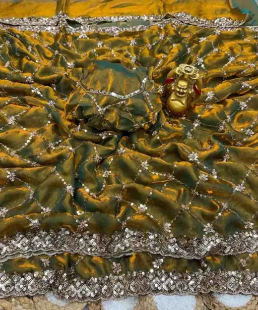 Ds 787 Pure Space Silk Handworked Party Wear Designer Saree Collection