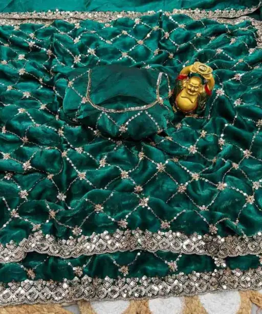 Ds 787 Pure Space Silk Handworked Party Wear Designer Saree Collection