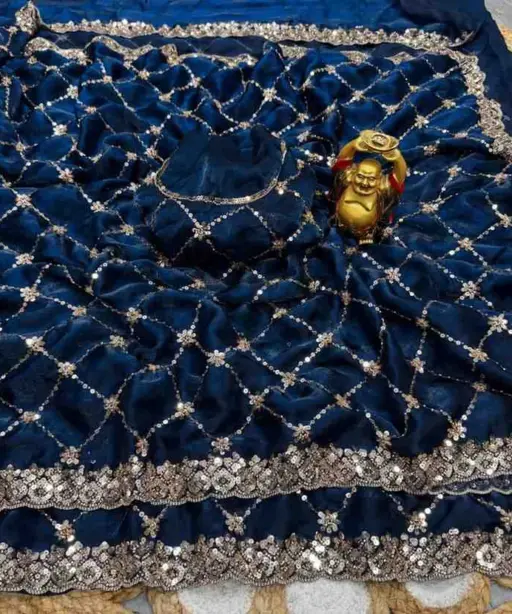 Ds 787 Pure Space Silk Handworked Party Wear Designer Saree Collection