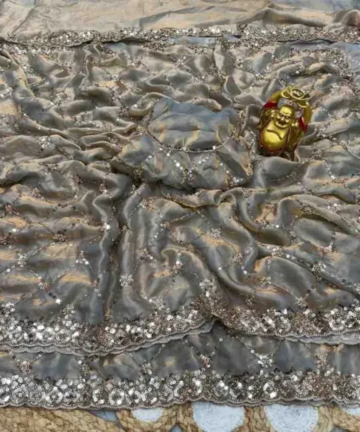 Ds 787 Pure Space Silk Handworked Party Wear Designer Saree Collection