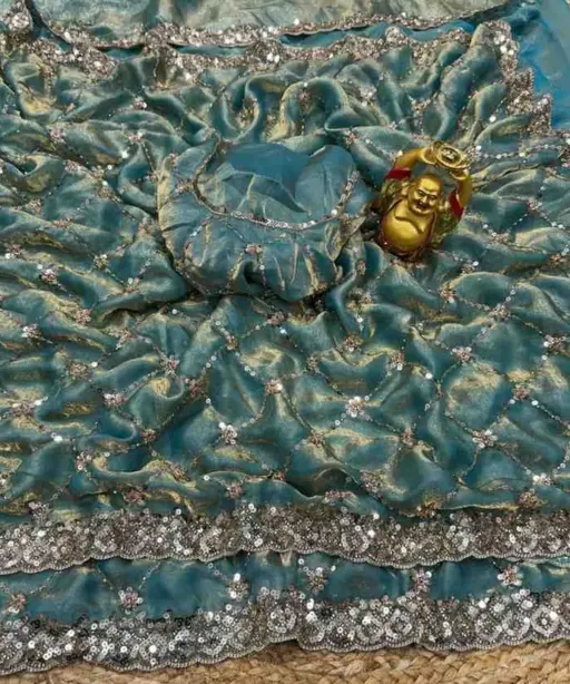 Ds 787 Pure Space Silk Handworked Party Wear Designer Saree Collection