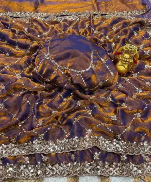 Ds 787 Pure Space Silk Handworked Party Wear Designer Saree Collection