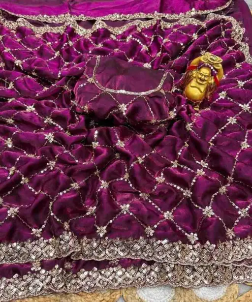 Ds 787 Pure Space Silk Handworked Party Wear Designer Saree Collection