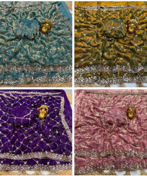 Ds 787 Pure Space Silk Handworked Party Wear Designer Saree Collection