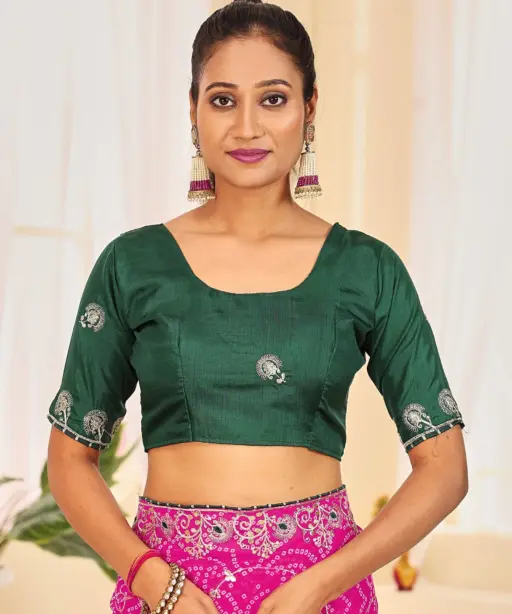 Jalnidhi Ful Patti Georgette with Embroidery Bandhani Saree Collection