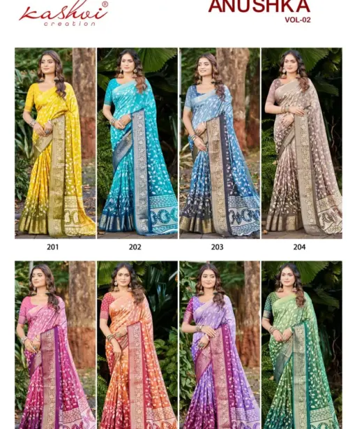 Kashvi Anushka Vol 2 Jacquard Silk Festival Wear Saree Collection