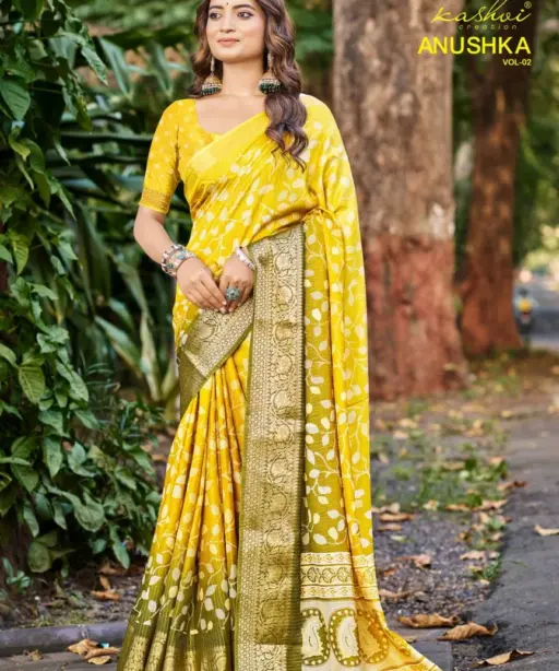 Kashvi Anushka Vol 2 Jacquard Silk Festival Wear Saree Collection
