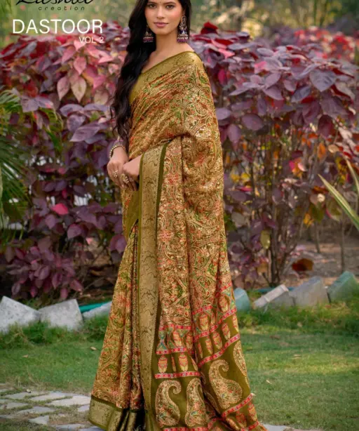 Kashvi Dastoor Vol 2 Viscose Moss Foil Casual Wear Saree Collection
