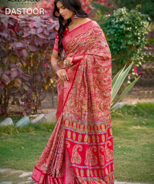 Kashvi Dastoor Vol 2 Viscose Moss Foil Casual Wear Saree Collection