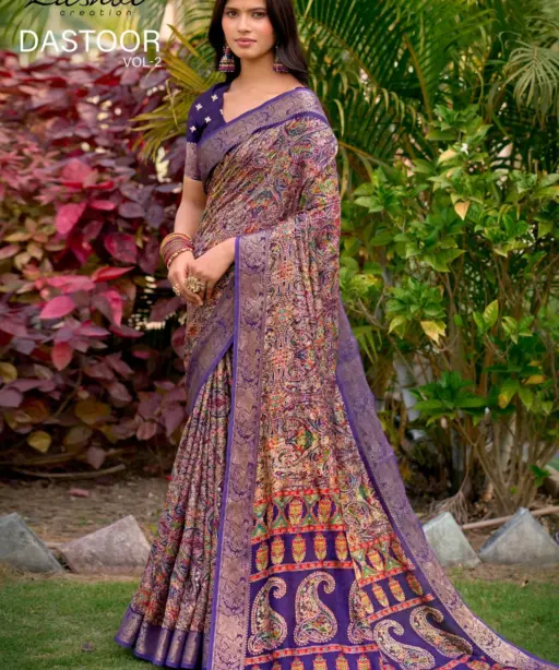 Kashvi Dastoor Vol 2 Viscose Moss Foil Casual Wear Saree Collection