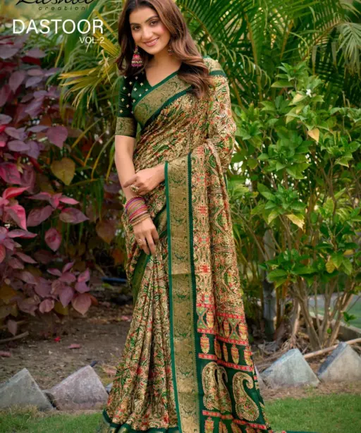 Kashvi Dastoor Vol 2 Viscose Moss Foil Casual Wear Saree Collection