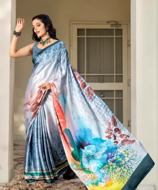 Kashvi Divyani Vol 5 Satin Casual Wear Saree Collection