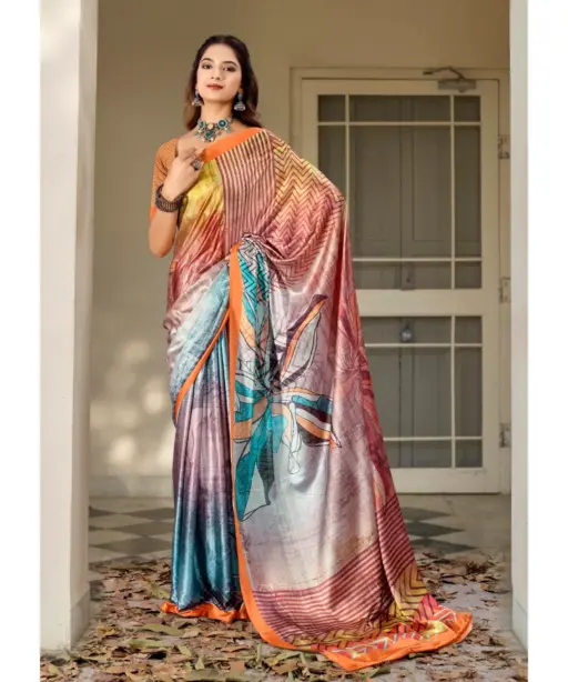 Kashvi Divyani Vol 5 Satin Casual Wear Saree Collection