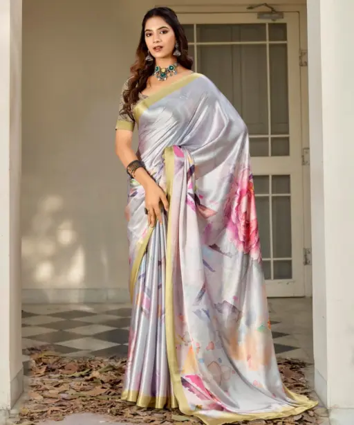 Kashvi Divyani Vol 5 Satin Casual Wear Saree Collection