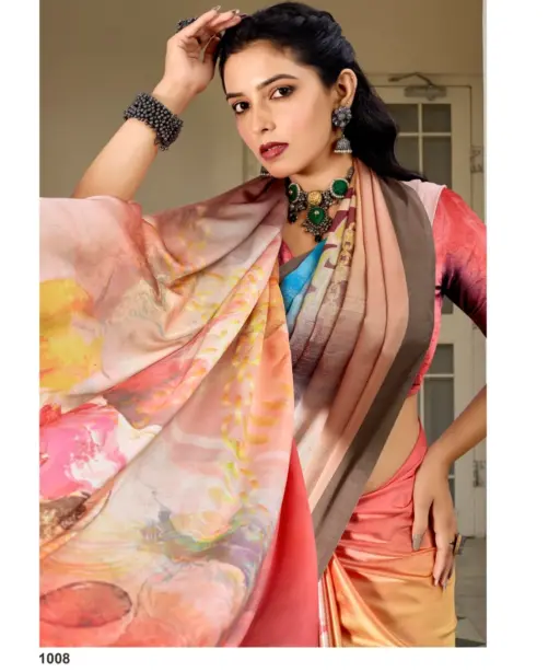 Kashvi Divyani Vol 5 Satin Casual Wear Saree Collection