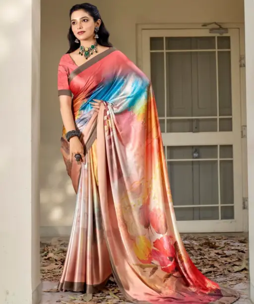 Kashvi Divyani Vol 5 Satin Casual Wear Saree Collection
