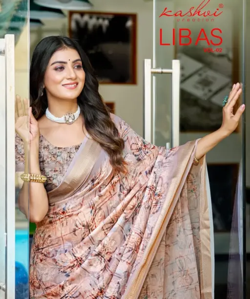 Kashvi Libas Vol 2 Dull Moss Digital Printed Casual Wear Saree Collection