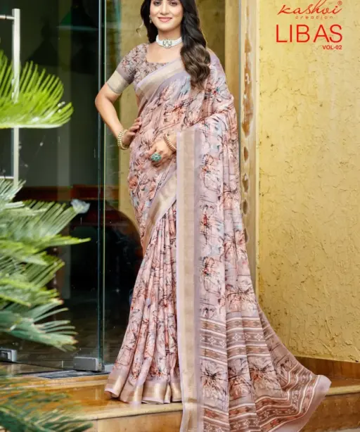 Kashvi Libas Vol 2 Dull Moss Digital Printed Casual Wear Saree Collection
