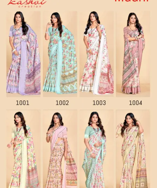 Kashvi Maahi Linen with Sequence Border Saree Collection