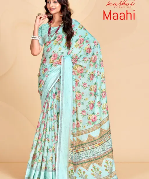 Kashvi Maahi Linen with Sequence Border Saree Collection