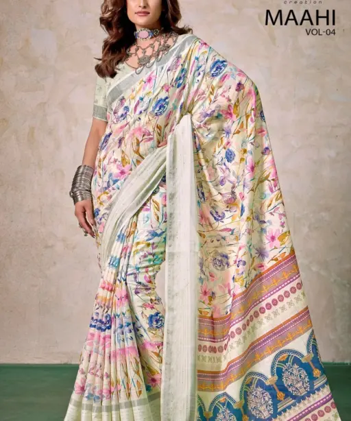 Kashvi Maahi Vol 4 Linen with Sequence Border Saree Collection