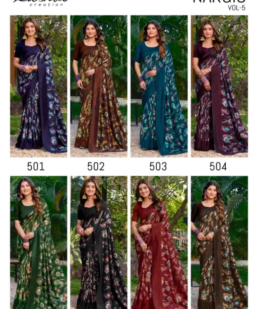 Kashvi Nargis Vol 5 Vichitra Casual Wear Saree Collection