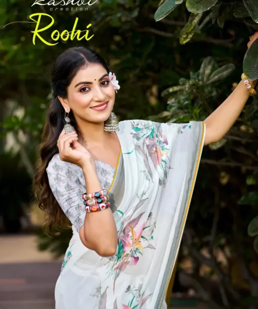 Kashvi Roohi Raga Digital Printed Casual Wear Saree Collection