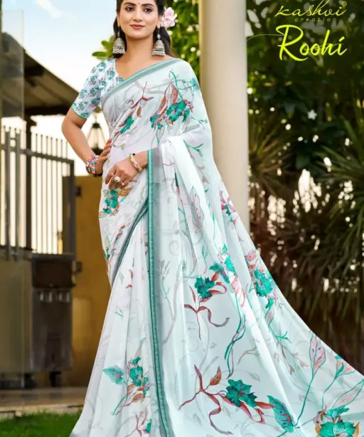 Kashvi Roohi Raga Digital Printed Casual Wear Saree Collection