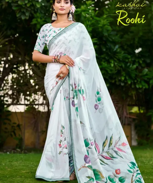 Kashvi Roohi Raga Digital Printed Casual Wear Saree Collection