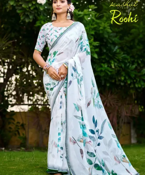 Kashvi Roohi Raga Digital Printed Casual Wear Saree Collection