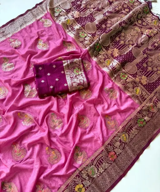 Kc 201 Khadi Crepe Georgette Zari Work Saree Collection