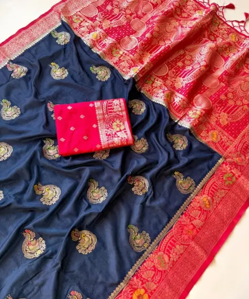 Kc 201 Khadi Crepe Georgette Zari Work Saree Collection