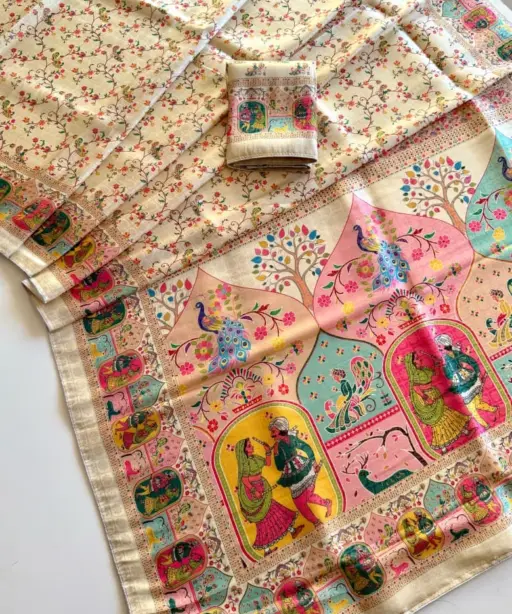 Kc 203 Softy Silk Printed Traditional Wear Saree