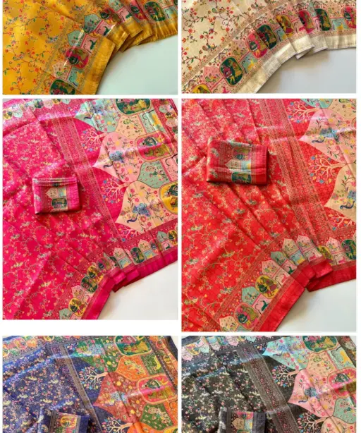 Kc 203 Softy Silk Printed Traditional Wear Saree