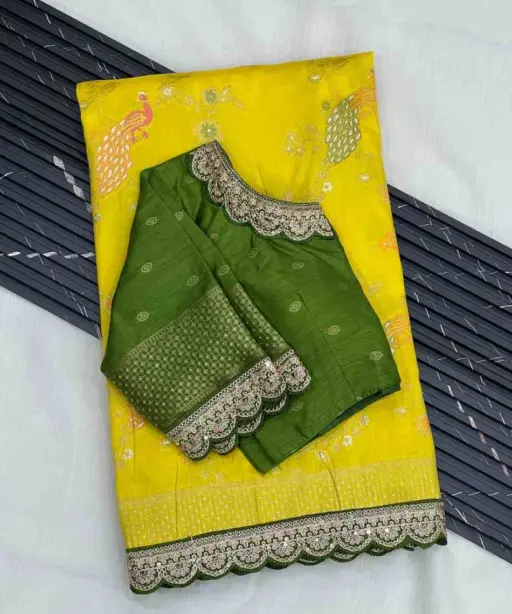 Kc 206 Pure Dola Silk Embroidered Saree Collection