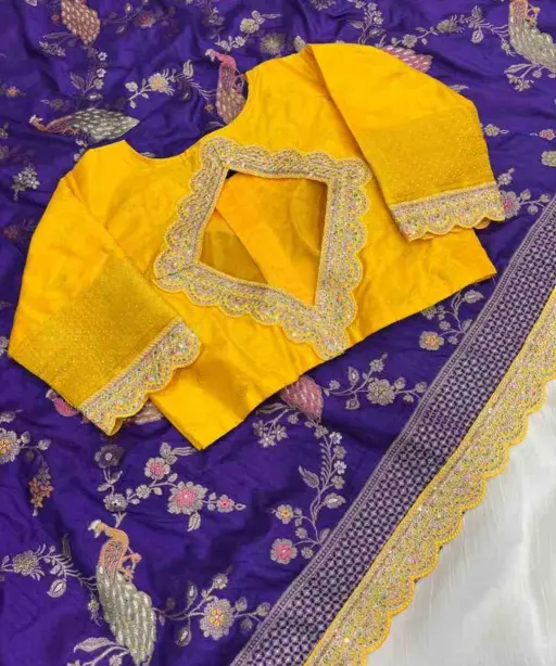 Kc 206 Pure Dola Silk Embroidered Saree Collection