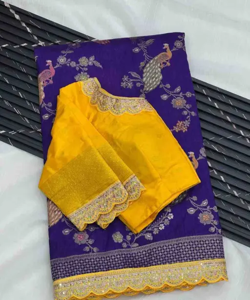 Kc 206 Pure Dola Silk Embroidered Saree Collection