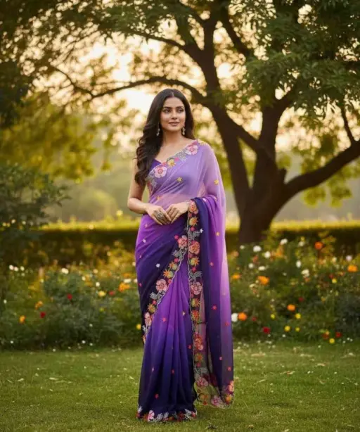 Kc 39 Georgette Sequence Party Wear Saree Collection