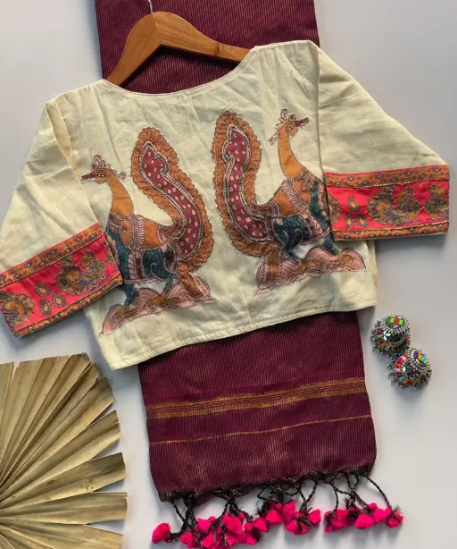 Khadi Vol 3 Khadi Cotton Jari Lining Saree and Blouse Apllic Work Collection