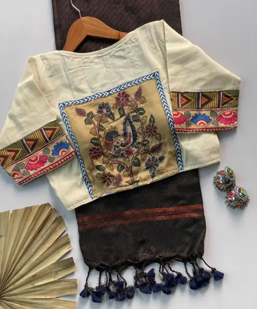 Khadi Vol 3 Khadi Cotton Jari Lining Saree and Blouse Apllic Work Collection